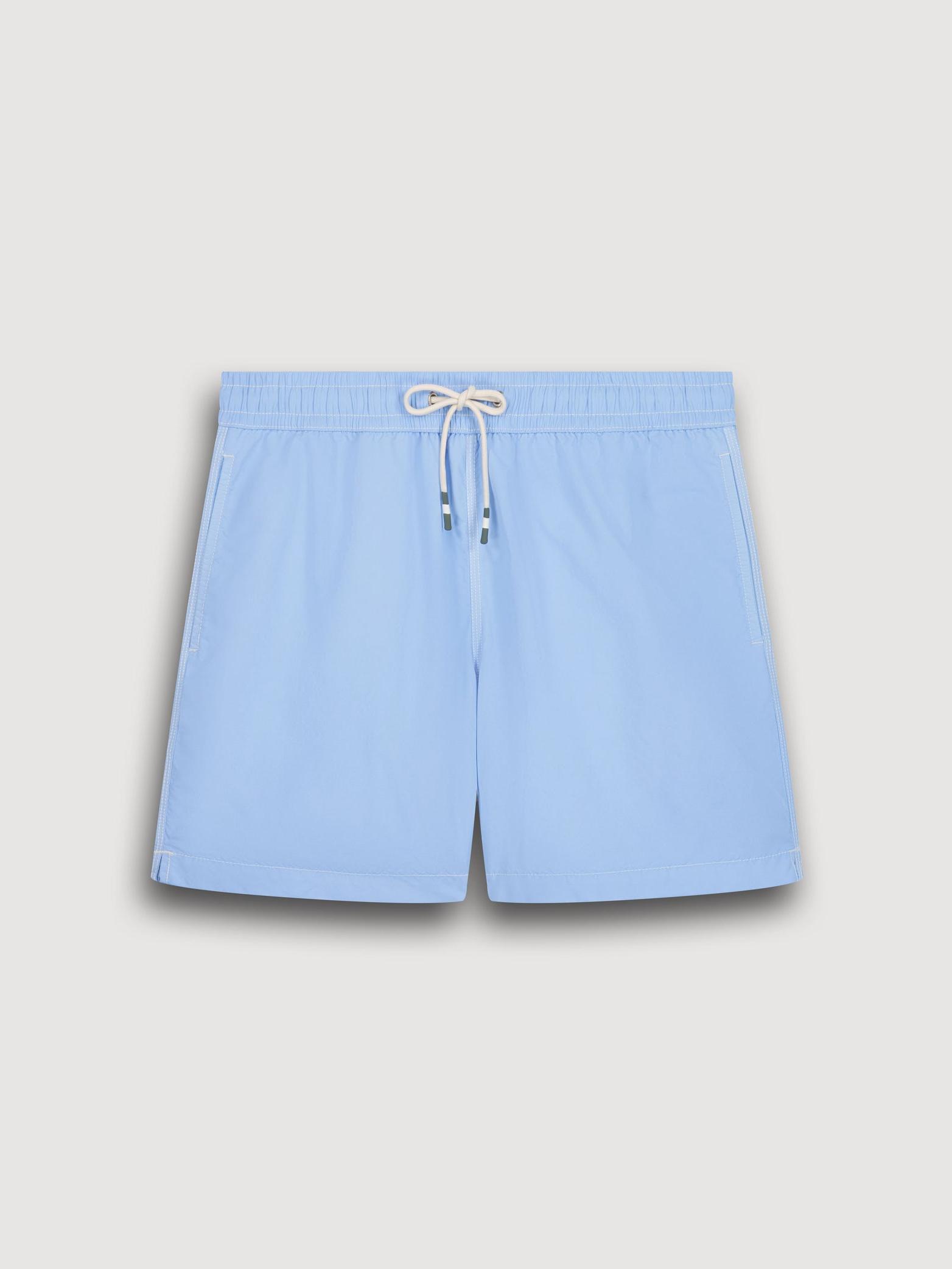 Loose Casual Comfortable Breathable Sky Blue Swim Trunks