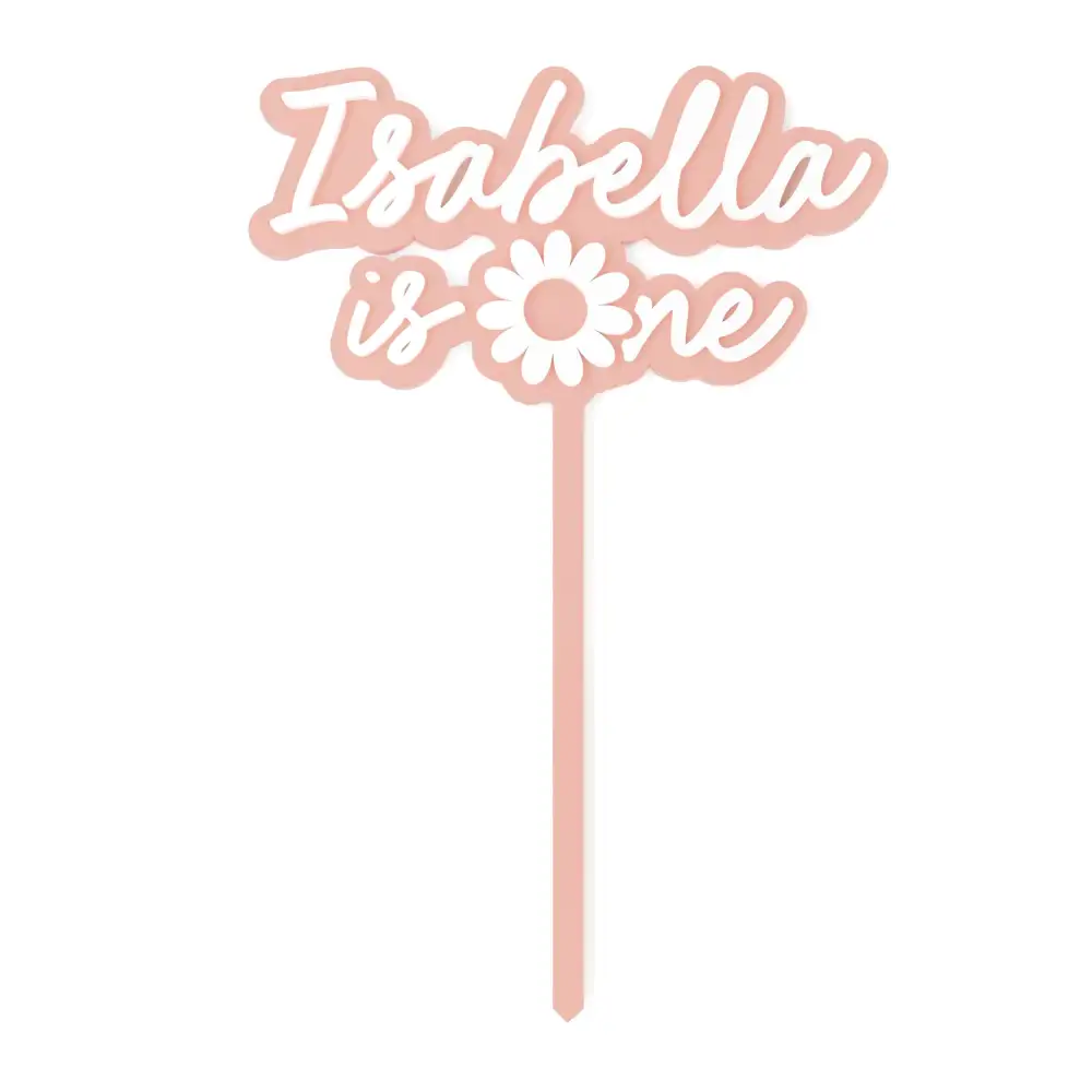 Daisy First Party Cake Topper