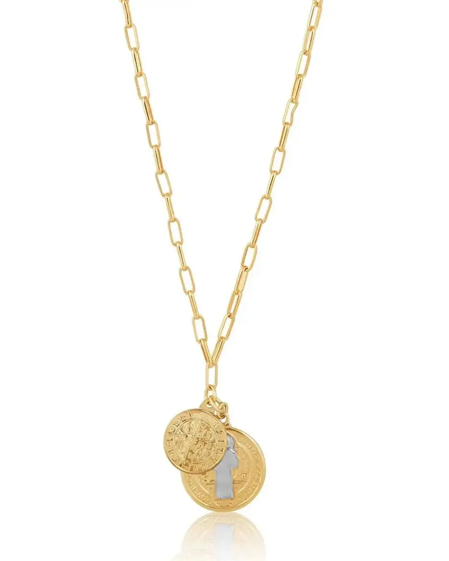Coin Chain Statement Necklace
