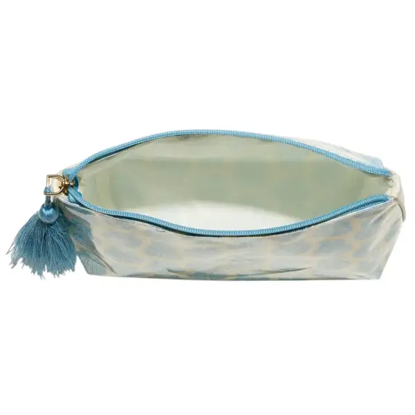 Seaside Shell Tassel Pouch – Light Blue