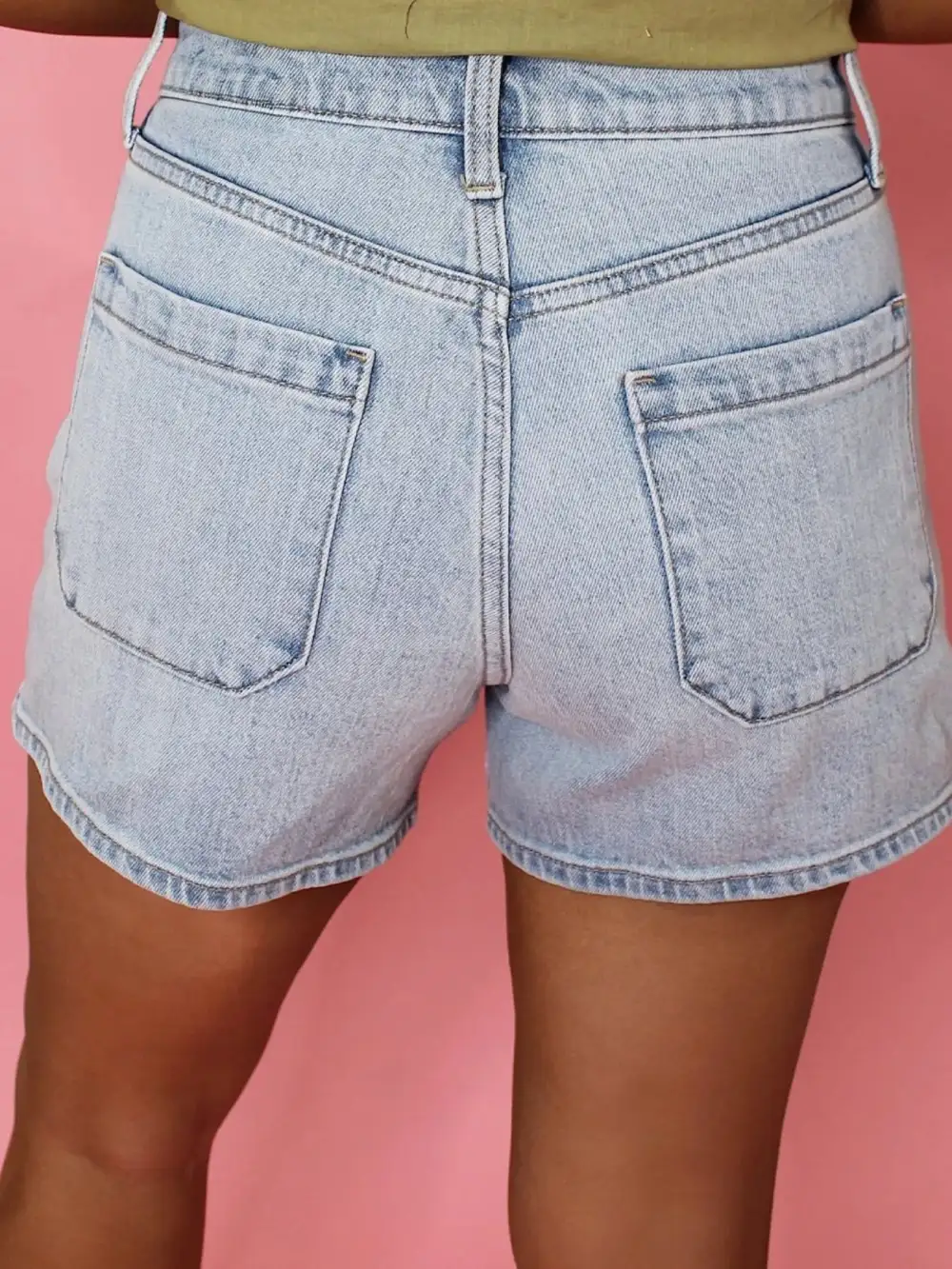 Wash High Rise Shorts Denim Pants