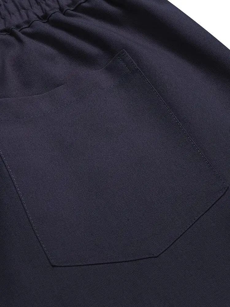 Elastic Linen Blend Pants