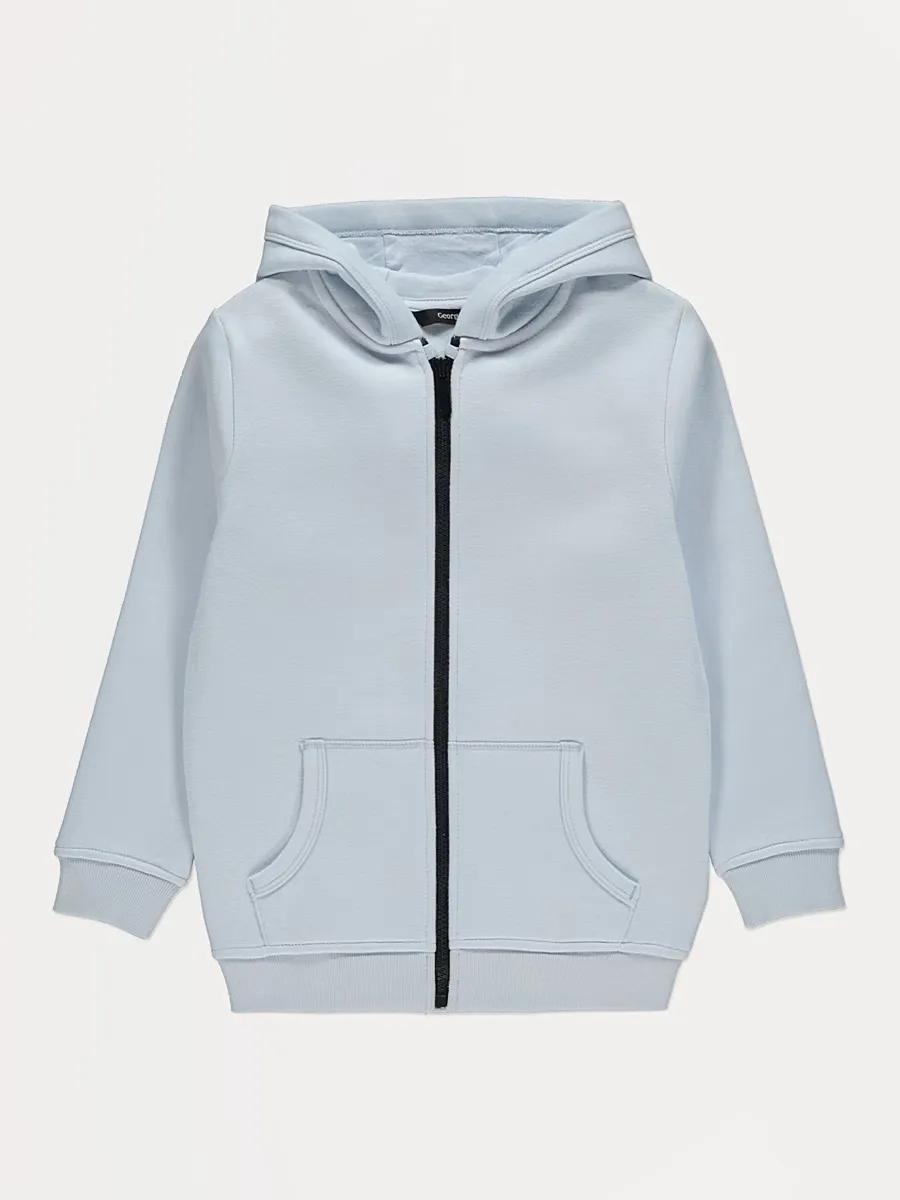 Light Blue Zip Up Hoodie