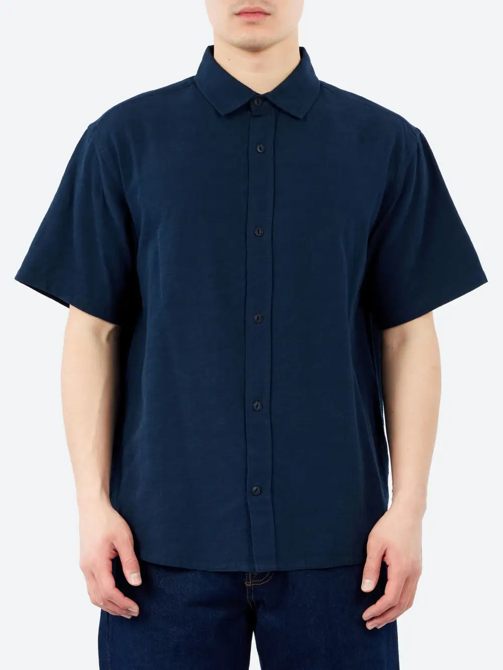 Men's Point Collar Short Sleeve Shirt