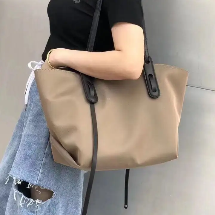 Structured Roomy Nylon Tote Bag