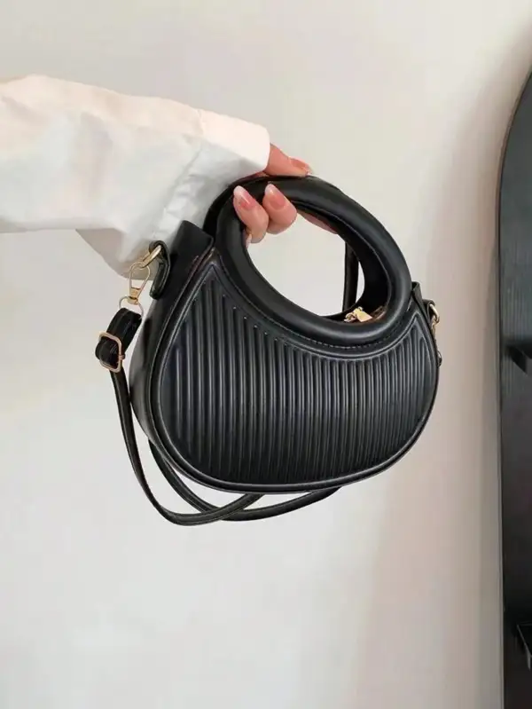Circular Polyester Shoulder Bag Round Hard Body Chic