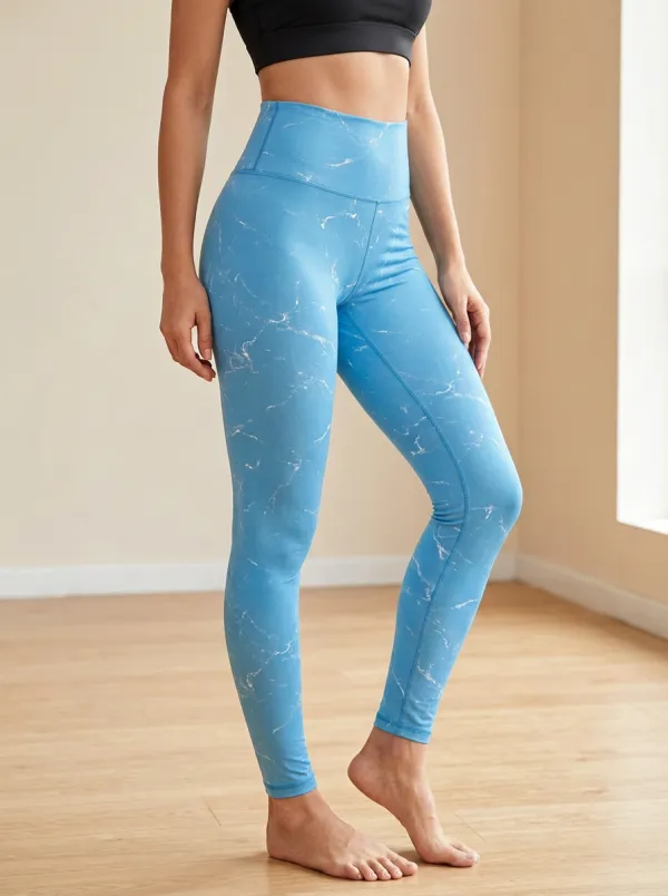 Marble Pattern Printed Leggings