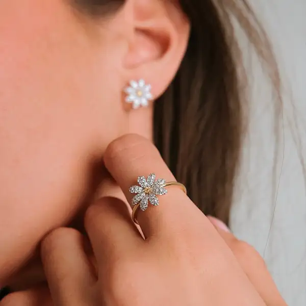 Diamond Sapphire Heart Ring
