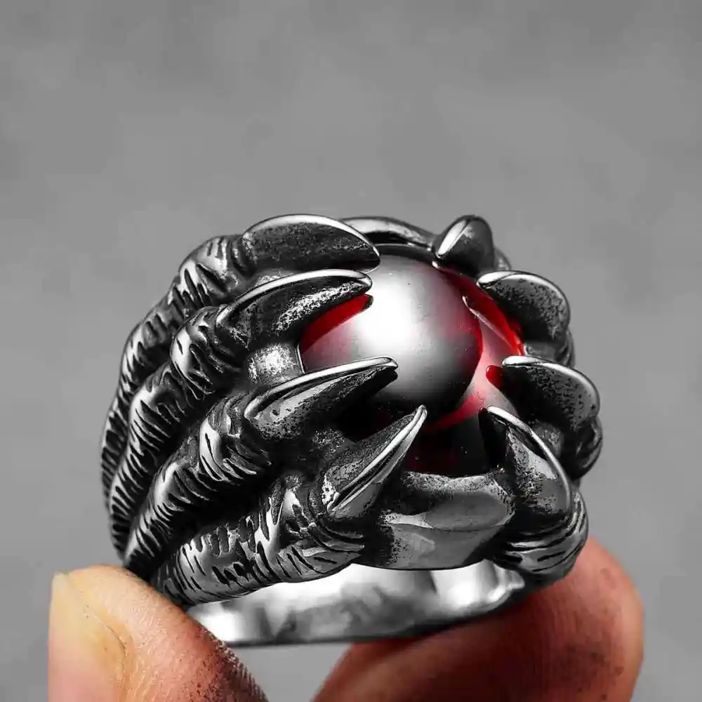 Men's Gem Dragon Claw Ring