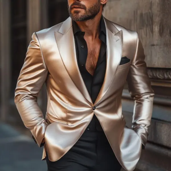 Easy Tailored Satin Blazer