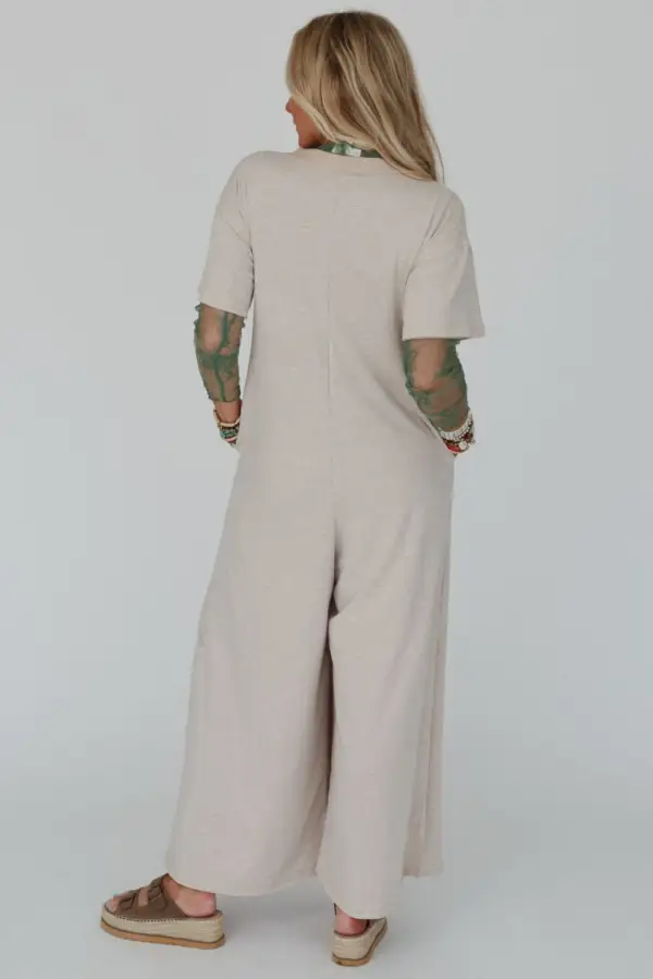 Half Placket Chest Pockets Short Sleeve Shorts