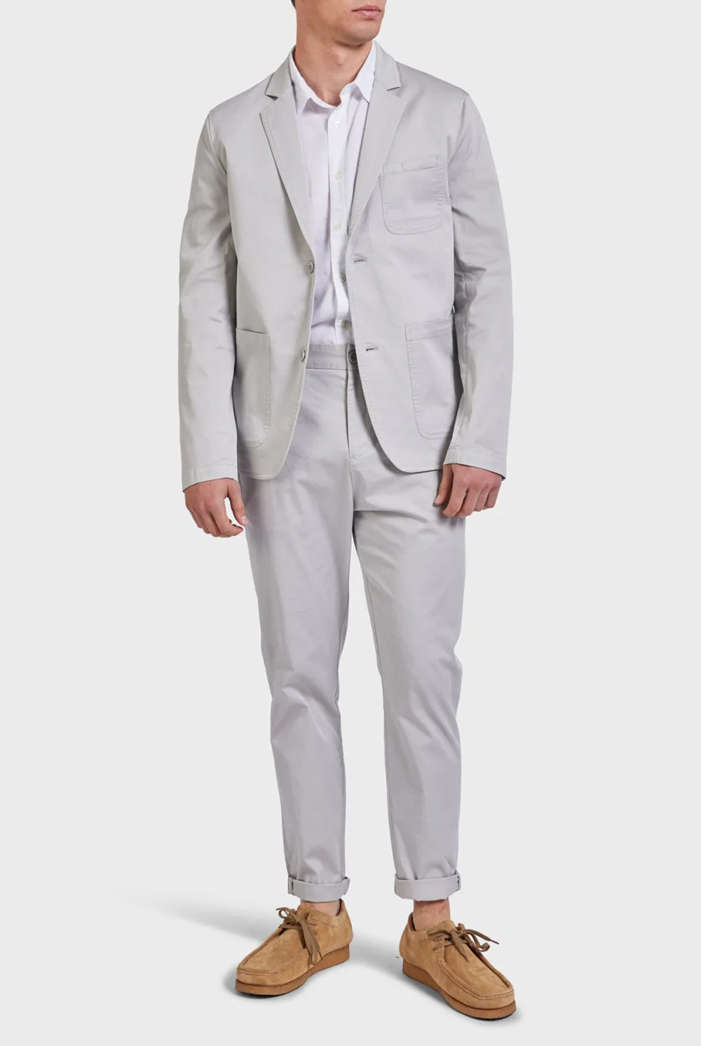 Stone Cotton Blazer
