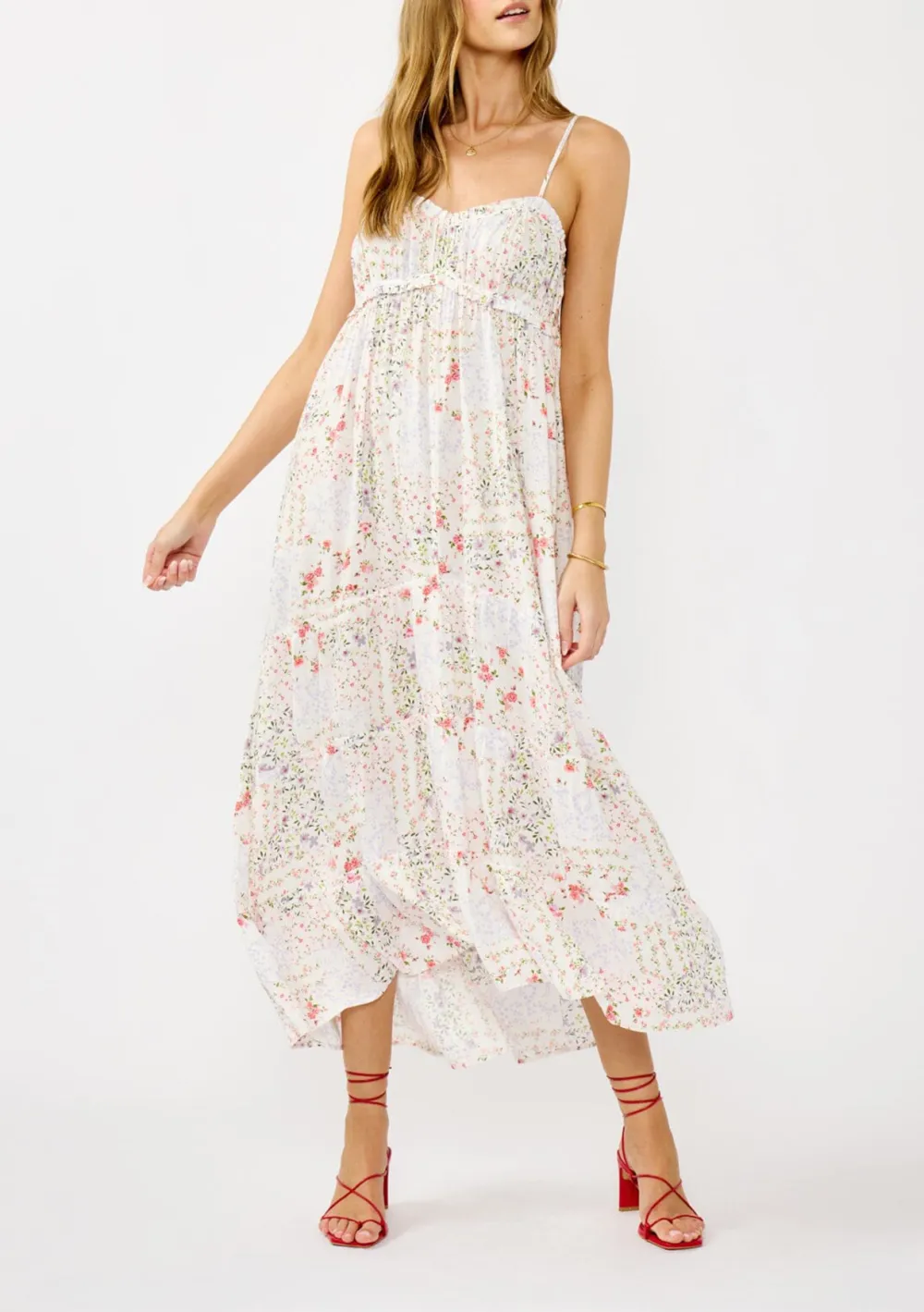 Floral Spaghetti Strap Maxi Dress