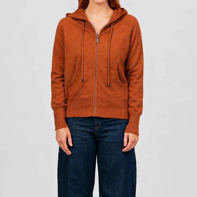 Merino Cashmere Zip Hoodie