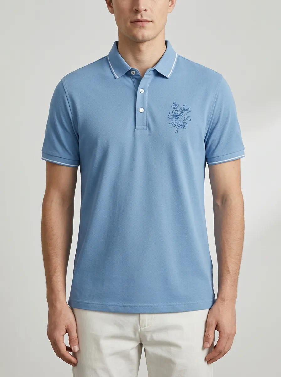 Floral Men's Polo Shirt