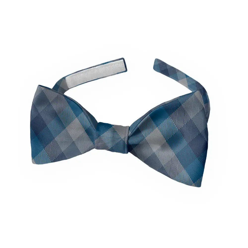 Squared Away Plaid Motif Bow Tie
