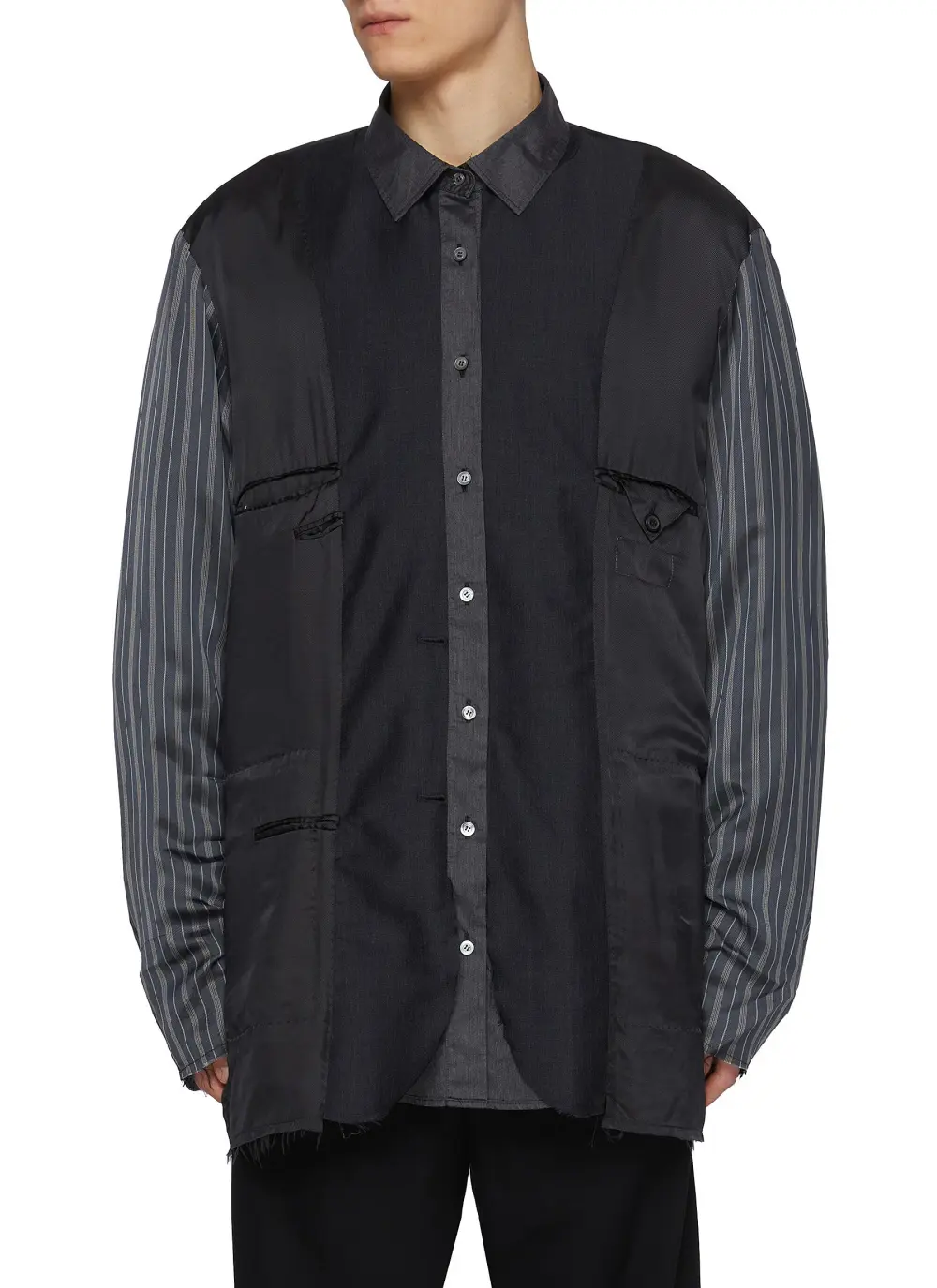 Vintage Loose Striped Casual Contrast Shirt