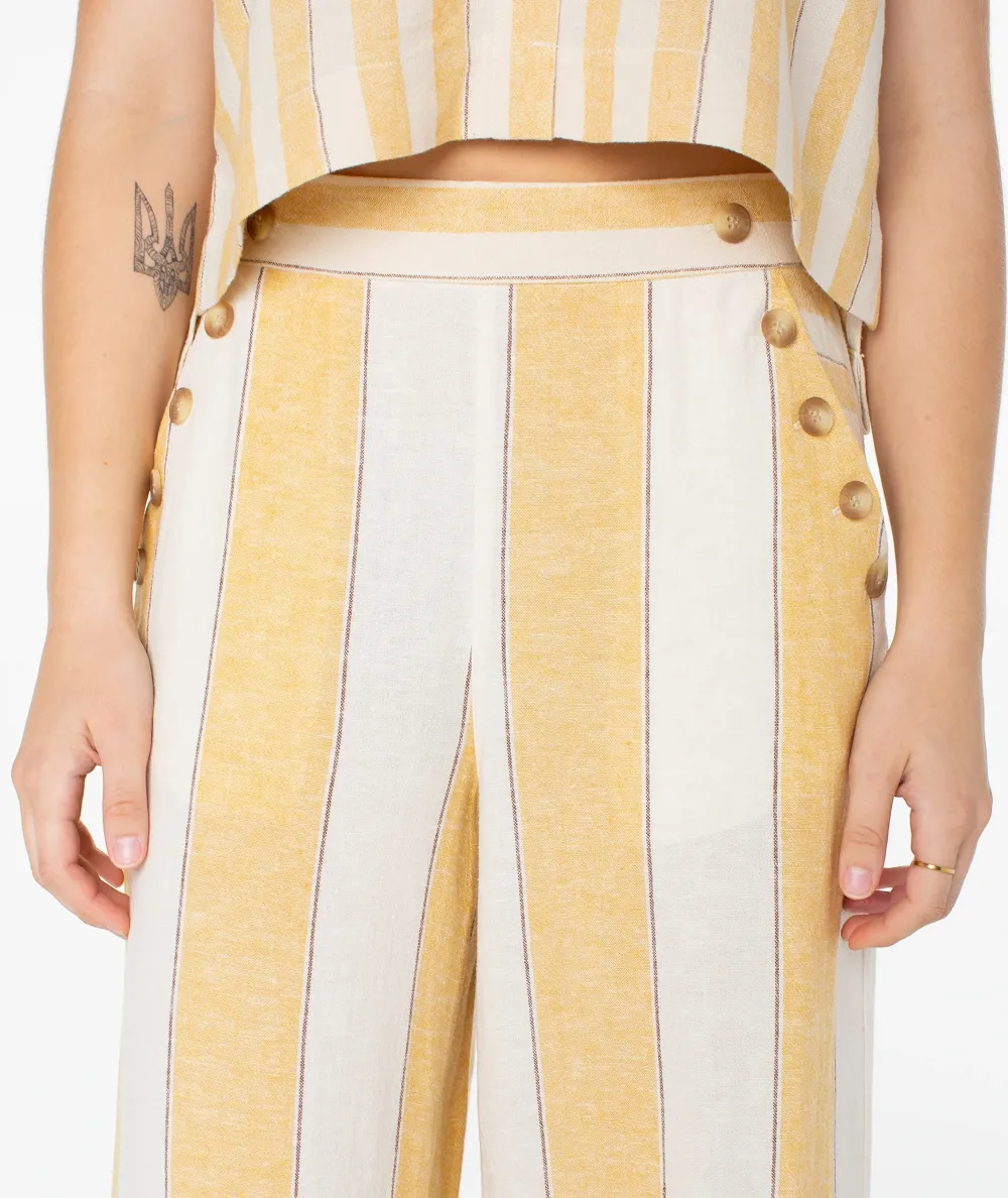 Women's Cool Nine-Inch Pants With Wide Stripes