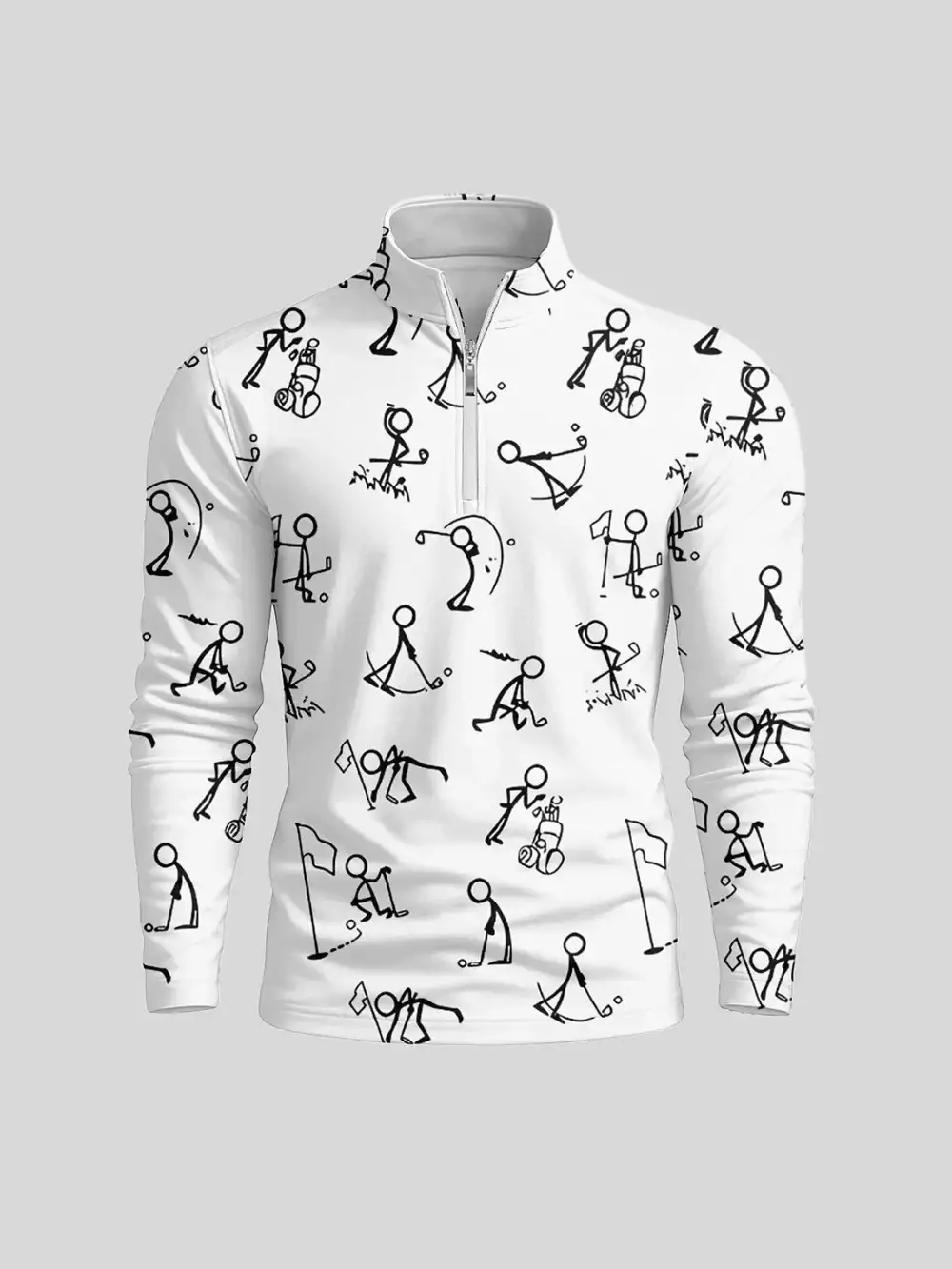 Easygoing Midweight Long Sleeve Pullover Golf Shirt