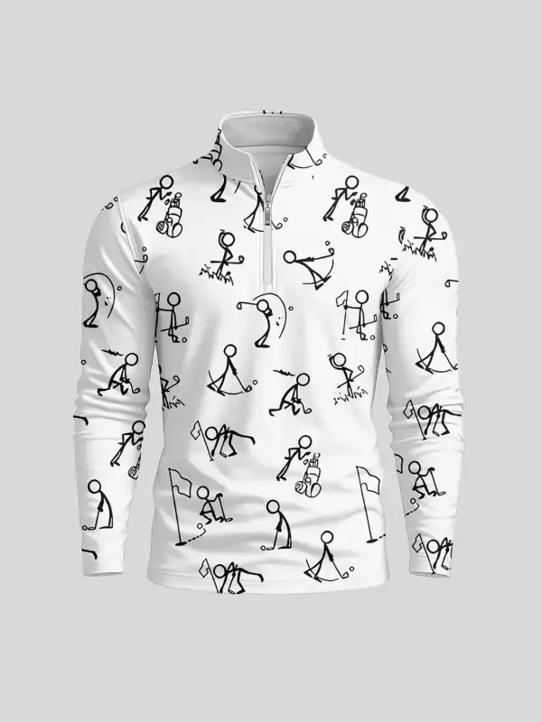 Easygoing Midweight Long Sleeve Pullover Golf Shirt