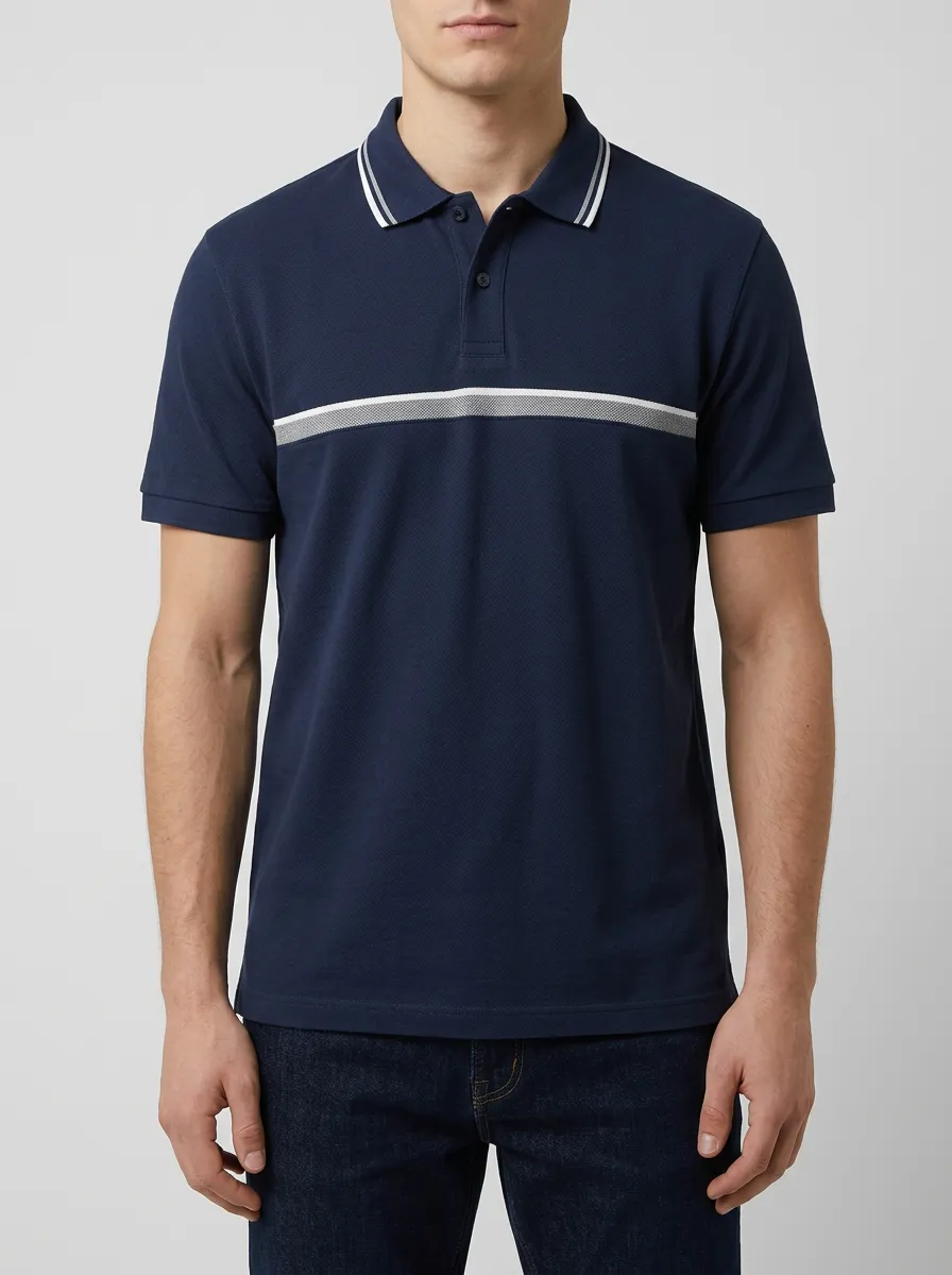 Men's Classic Comfort Casual Printed Polo Shirt