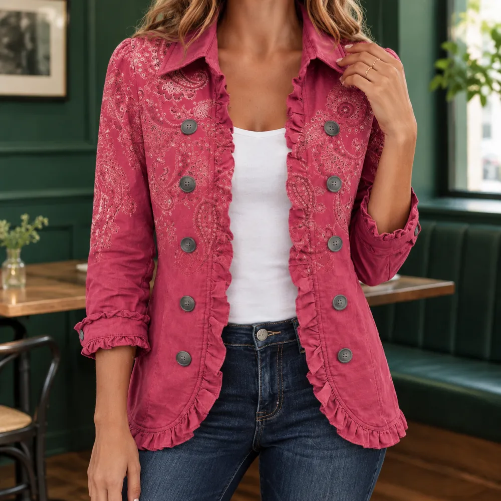 Paisley Double-Breasted Jacket