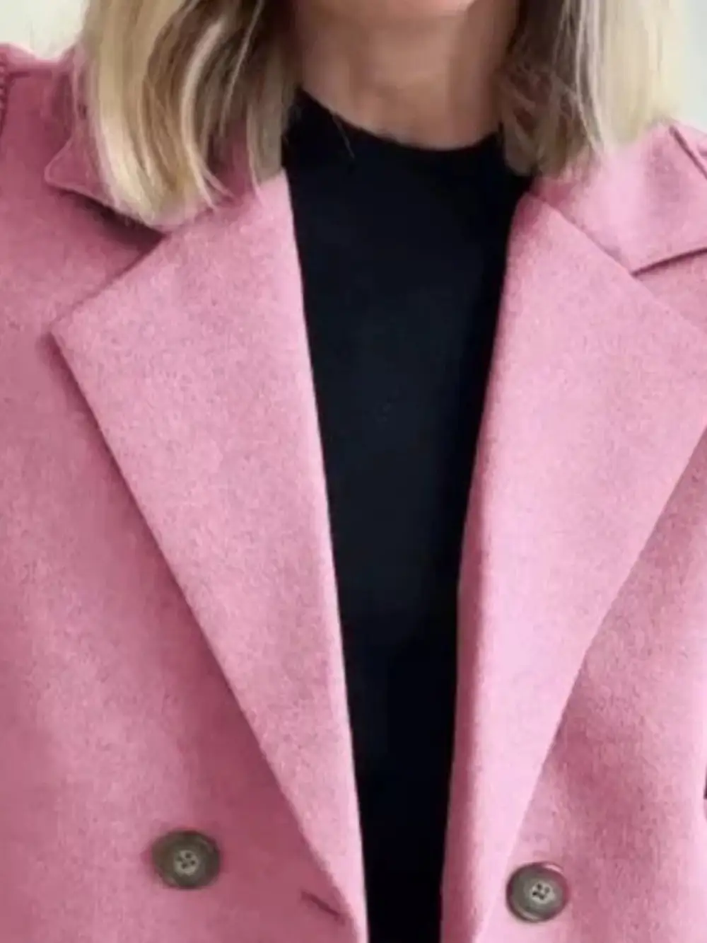 Double-Breasted Knit Blazer