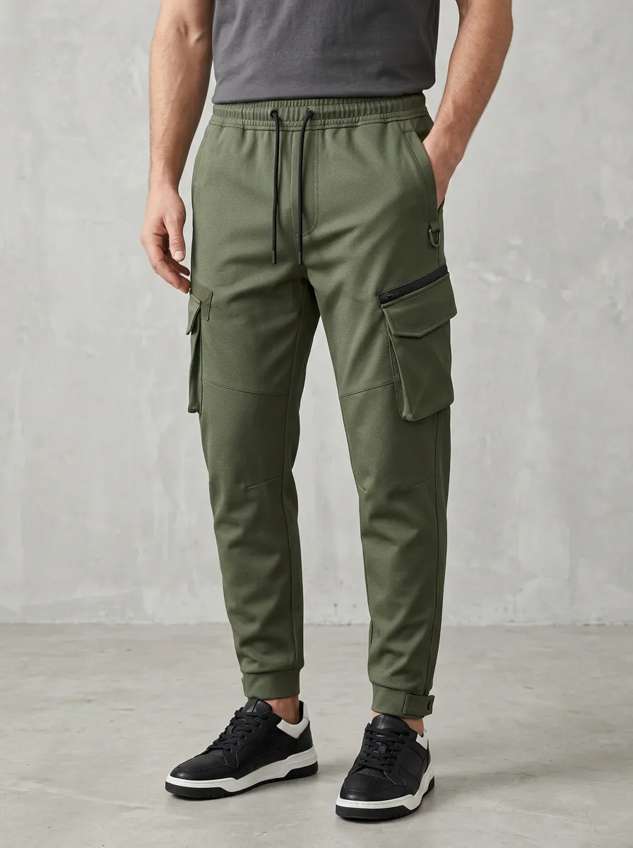 Practical Outdoor Look Men's Cargo Jogger Pants