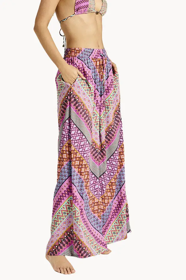 Palazzo Viscose Drawcord Pants