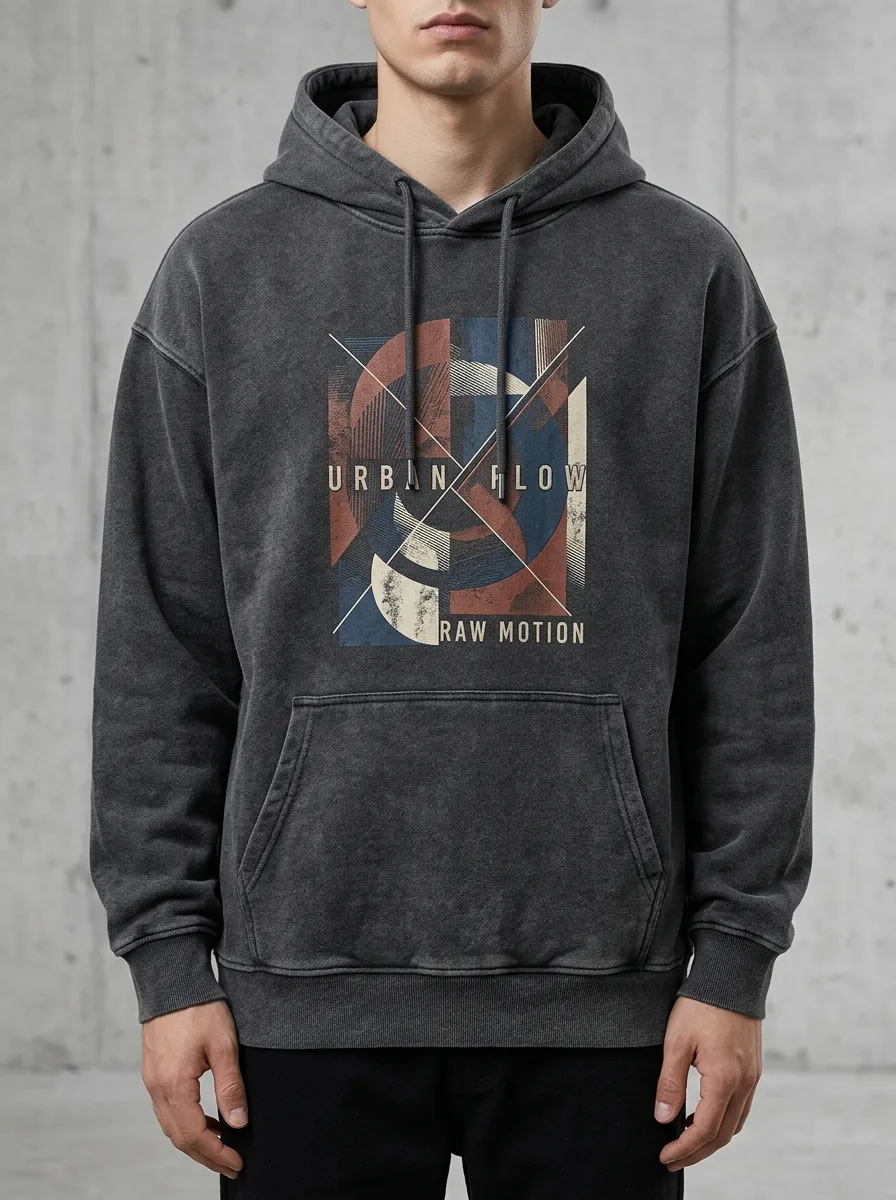 Streetwear Design Geometric Men's Graphic Hoodie