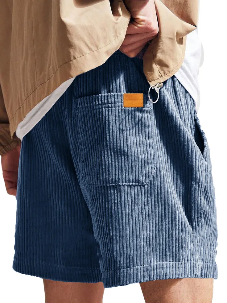 Roomy Corduroy Seamed Detail Shorts