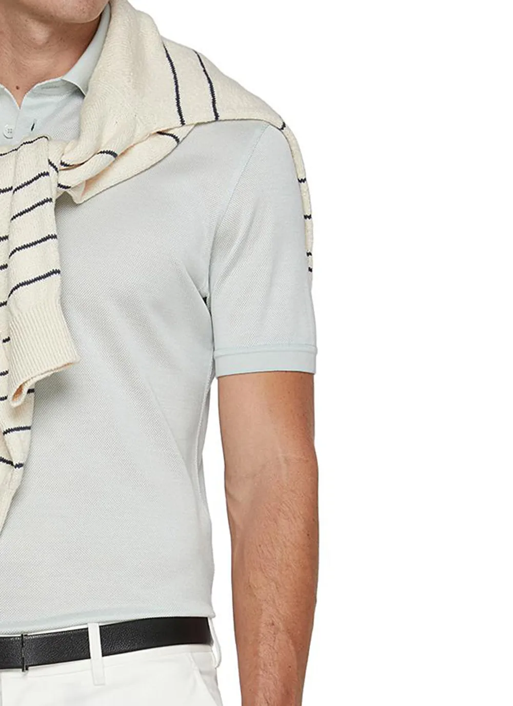 Soft And Comfortable Silk Light Blue Polo Shirt