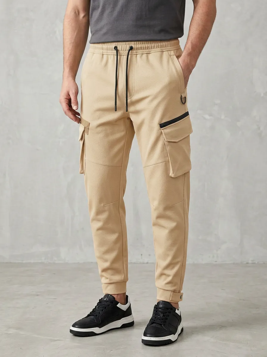 Practical Outdoor Look Men's Cargo Jogger Pants