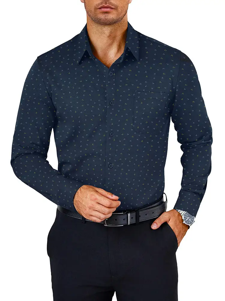 Henley Button Down Dress Shirt