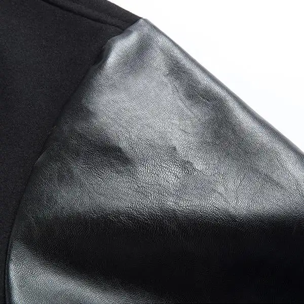 Buttoned Chore Leather Jacket
