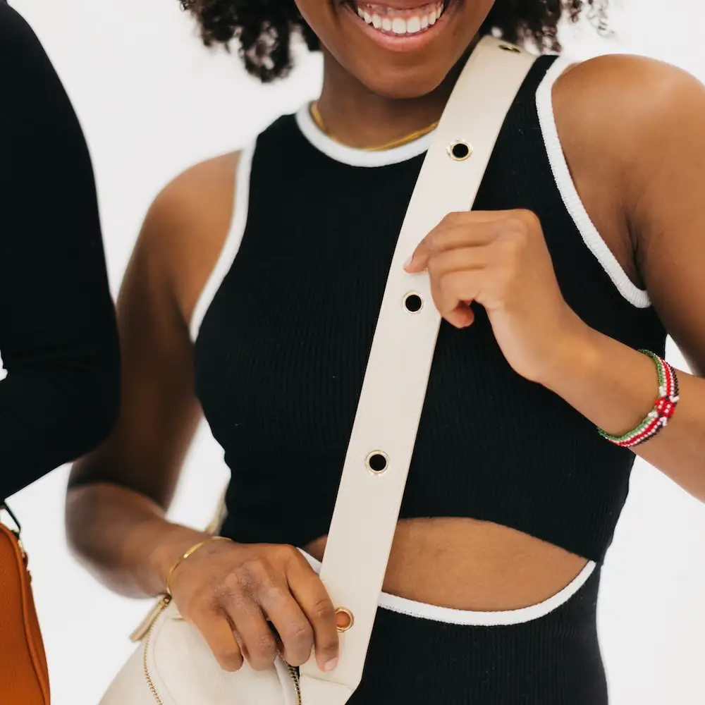 Evelynn Eyelet Vegan Leather Strap Wholesale