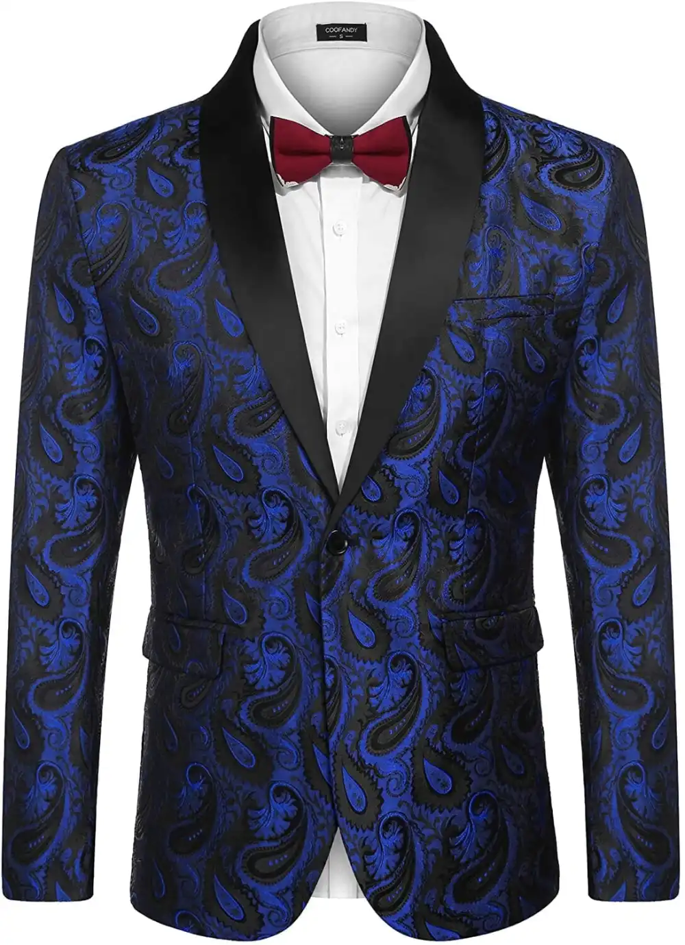 Single Button Floral Blazer Jacket