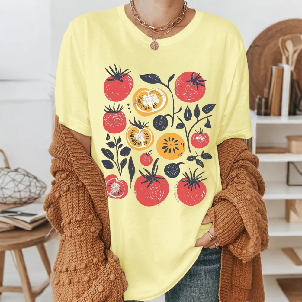 Cute Vegetable Garden Gift Printed Tees