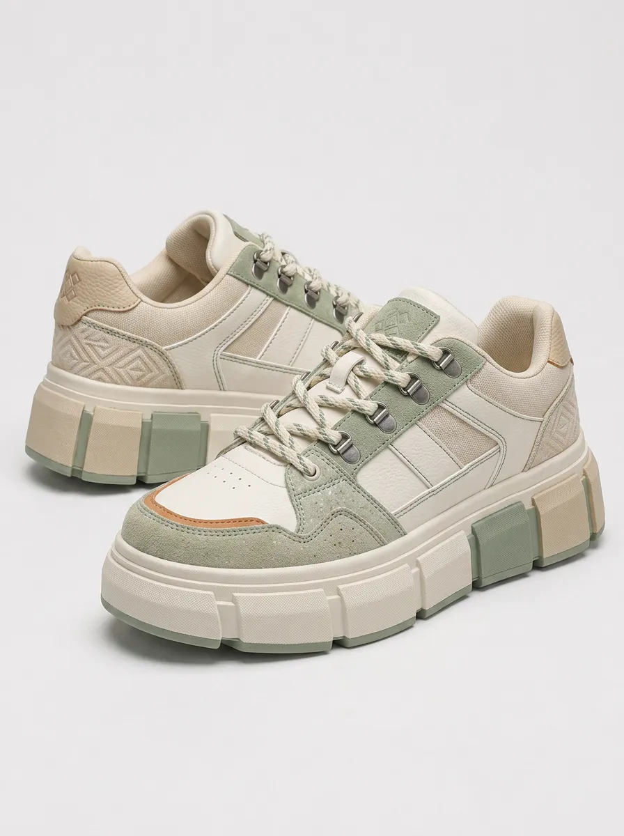 Men's Street Casual Geometric Pattern Printed Sneakers