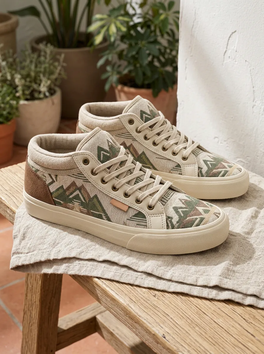 Women's Nature Lover Mountain Pattern Printed Sneakers