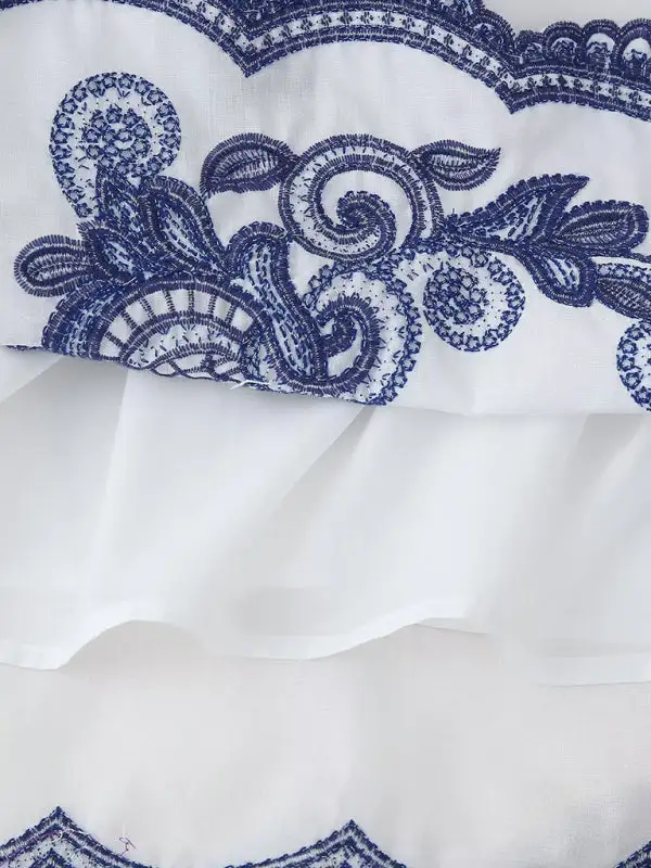 Embroidered Pocket Detail Skirt