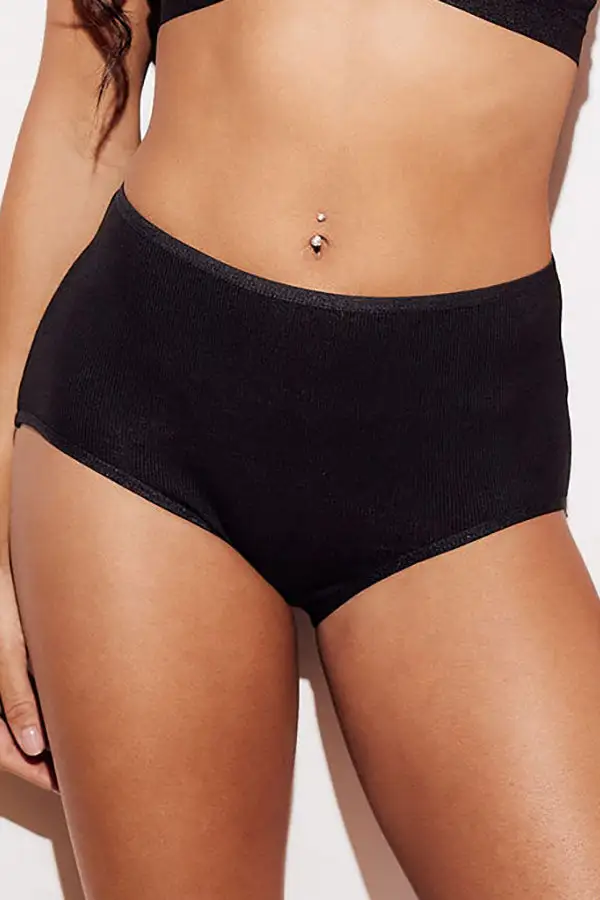 Ribbed High-Waist Brief