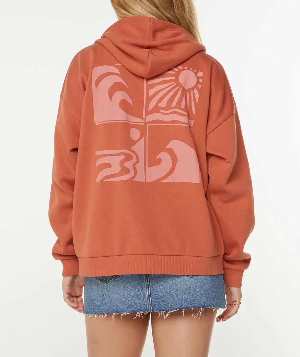 Women's Cartoon Patterned Zipper Hoodie