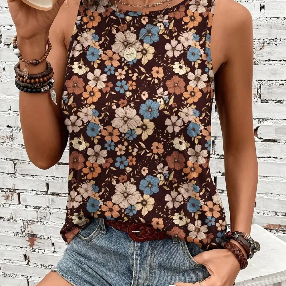 Floral Sleeveless Top