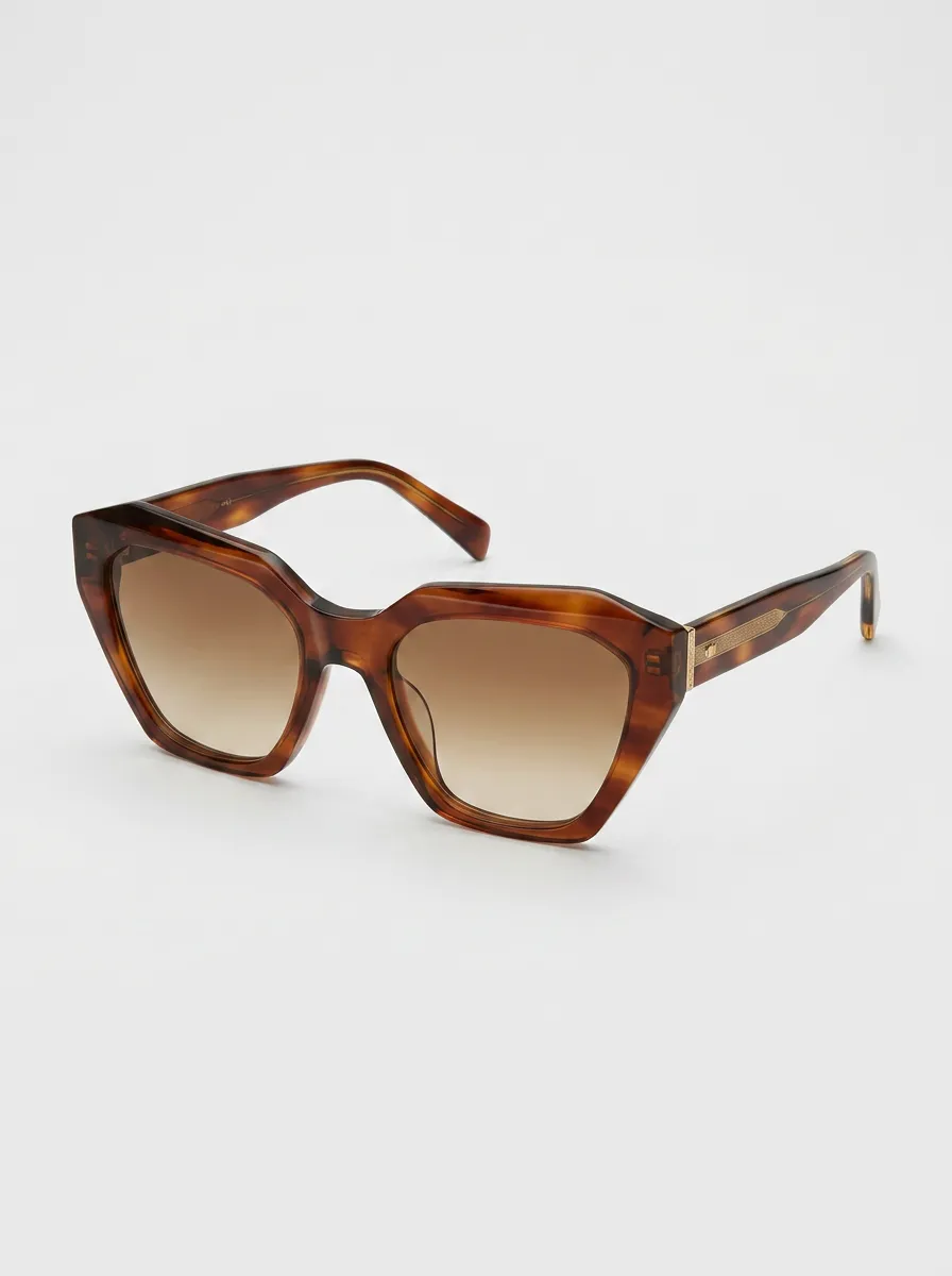 Women's Vintage Fashion Tortoiseshell Pattern Printed Sunglasses - Refined Retro Style