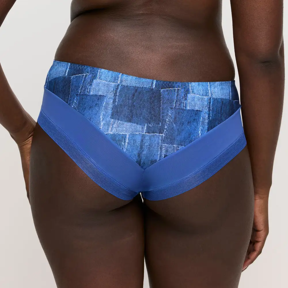 Women's High Cut Seamless Elastic Waistband Cotton Gusset Mesh Microfiber Cotton Retro Detail Soft Fabric Boxer Panty
