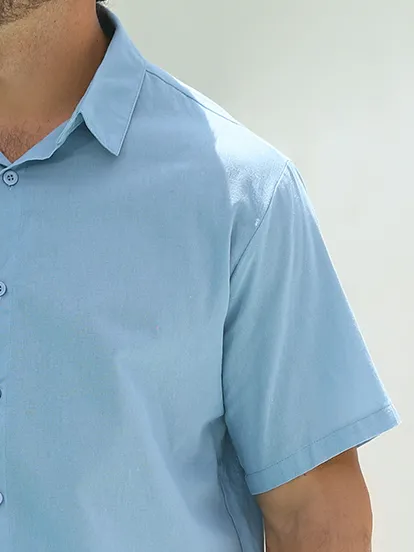 Easy Fit Short Sleeve Button Front Shirt