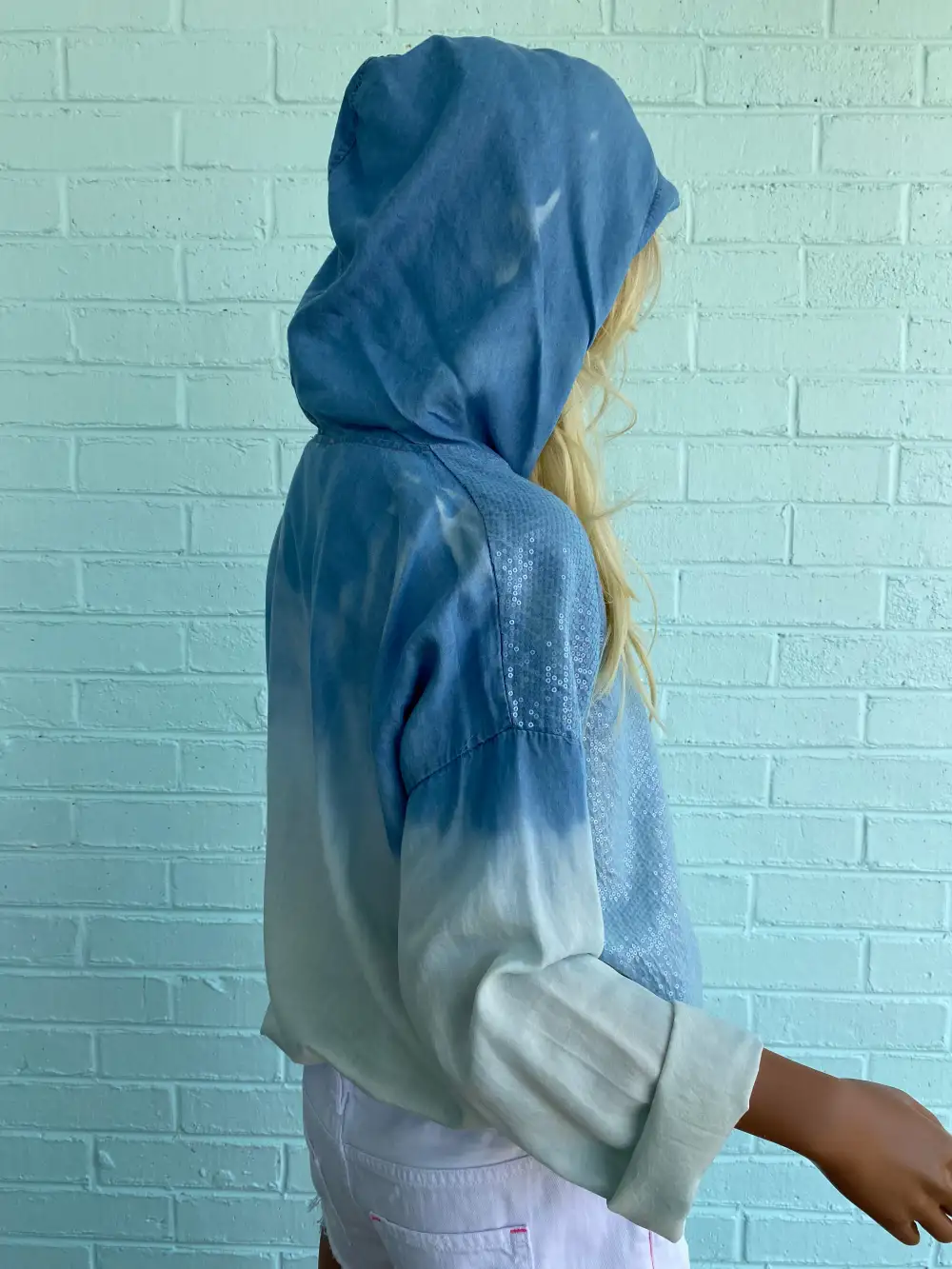 Relaxed Sequin Hoodie