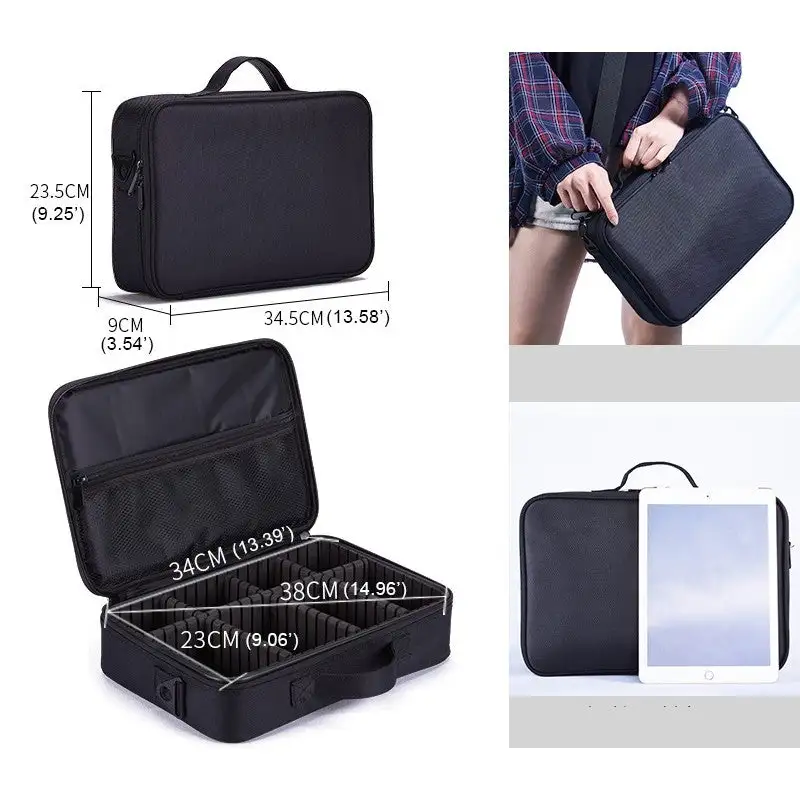 Solid Handheld Makeup Case Bag Multifunctional Travel Portable Bag