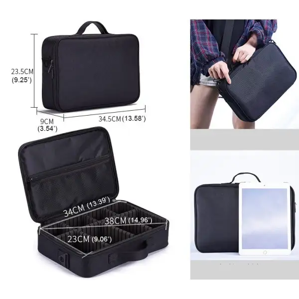 Solid Handheld Makeup Case Bag Multifunctional Travel Portable Bag